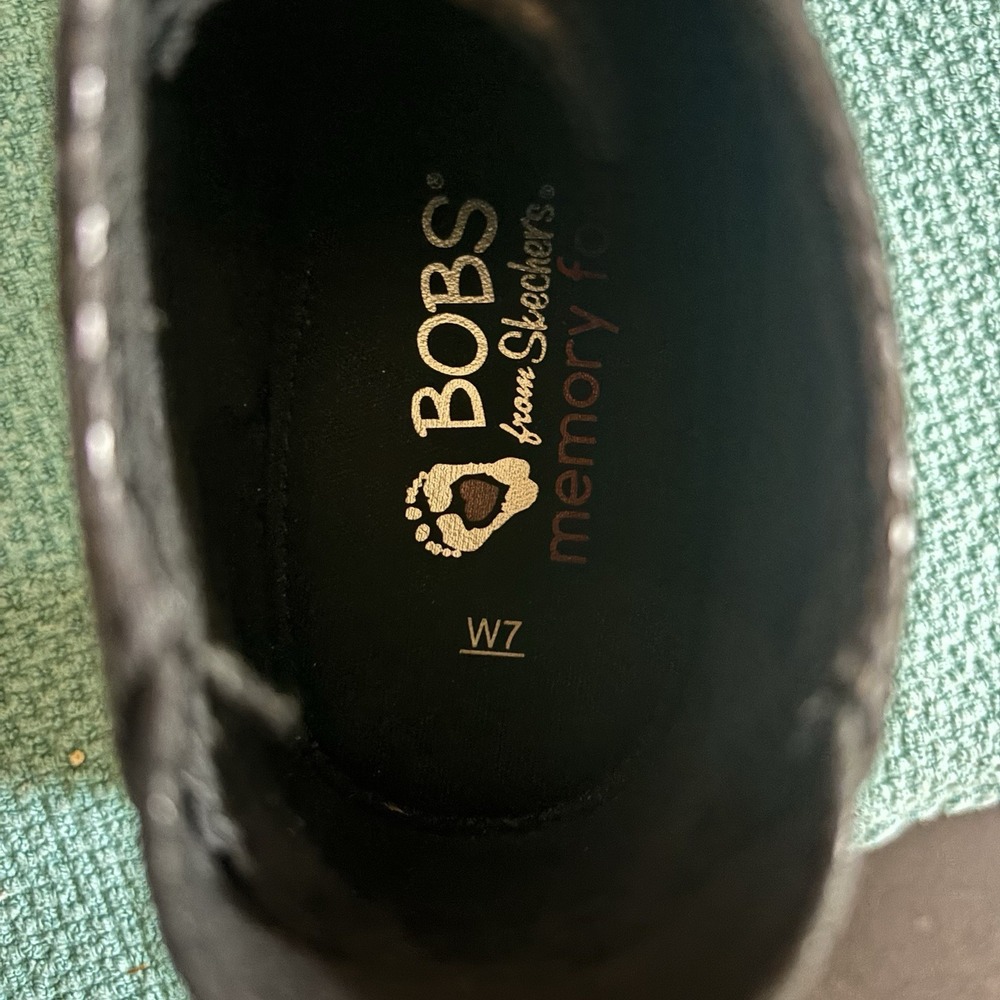 Bobs Women's Black Square Toe Hi Top Shoes Size 7 Lace Up Comfort Easy Wear - Picture 9 of 9